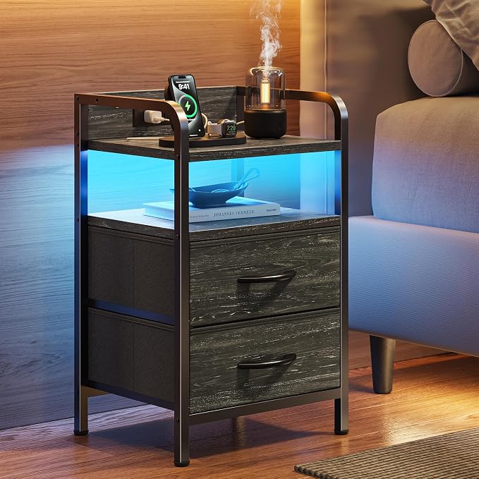 Huuger Nightstands Set of 2, Night Stand - Image 2