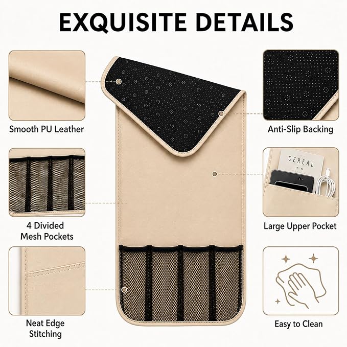 Armchair Caddy for Couch Remote Control Holder Recliner Armrest Organizer Non - Image 9