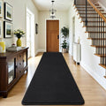 Modern Soft Hallway Runner Rug, 3x10 Feet Washable Long Runner Rugs | Black by AmeareaDirect