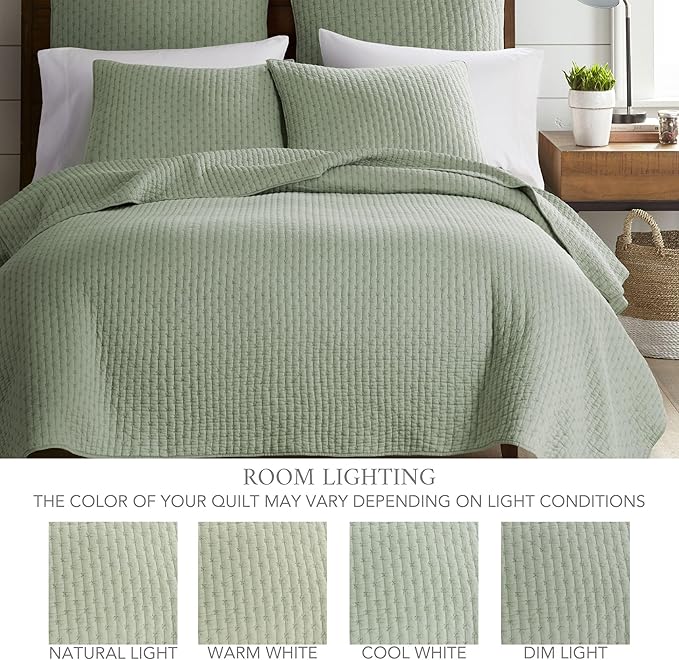 Levtex Home Cross Stitch Reversible Twin XL/Twin Quilt Set - Image 4