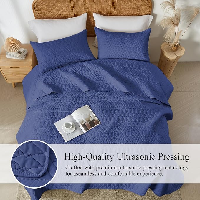 akkialla Full/Queen Size Quilt Bedding Set, Modern Style Geoetric Pattern - Image 5