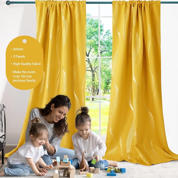 Deconovo Blackout Back Tab Curtains - Image 3