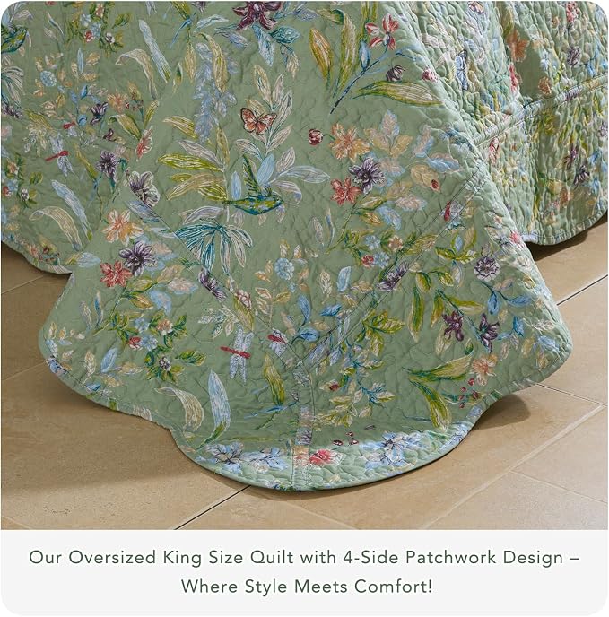 Lady Ann Oversized King Quilt 128x120, Lightweight Large Extra Soft Quilted - Image 5