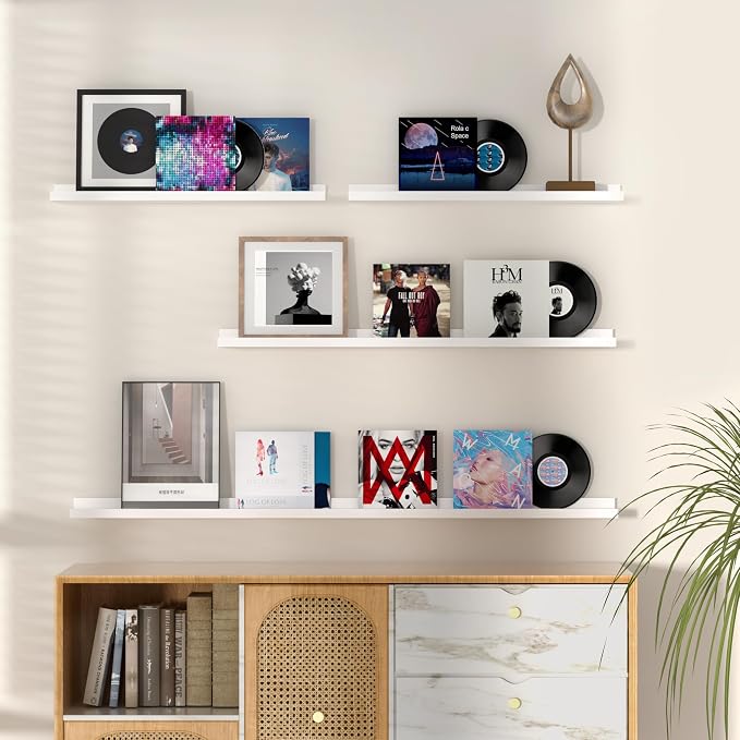 Fun Memories Picture Ledge Shelf, 24 Inch Floating Shelves Set of 2, Nursery - Image 2