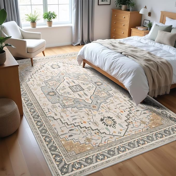 Macgace 6x9 Grey Beige Area Rug - Image 4
