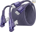 USB C Cable [2Pack, 10ft] 240W Fast Charging Type C Cord, Nylon Braided USB 2.0 Cable for iPhone 17 16 15 Pro Plus Pro Max Air, iPad Pro, Samsung Galaxy S24 S23, Switch, MacBook Pro, Pixel-Purple