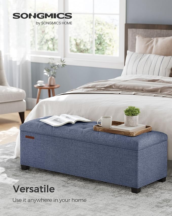 SONGMICS Storage Ottoman Bench, Foot Rest - Image 3