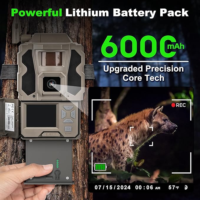 Lesaps 4Pack Rechargeable Reveal Lipo Lithium Battery Pack with Charger for Trail Camera Reveal X Gen 3.0, 2.0, X Pro 3.0, Pro, X Ultra 3.0, SK, XB, X - Upgraded LED Meter & Solar Charging