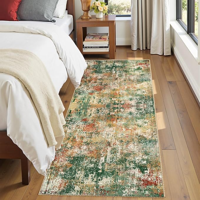 RELEANY Washable Runner 2'x8' Abstract Area Rug - Image 5