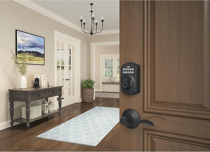 SCHLAGE BE365 CAM 622 Keypad Electronic Deadbolt, Matte Black