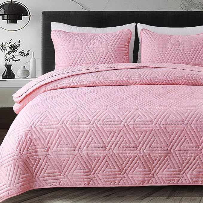 Whale Flotilla Soft Geometric King Quilt Set by WHALEFLOTILLA