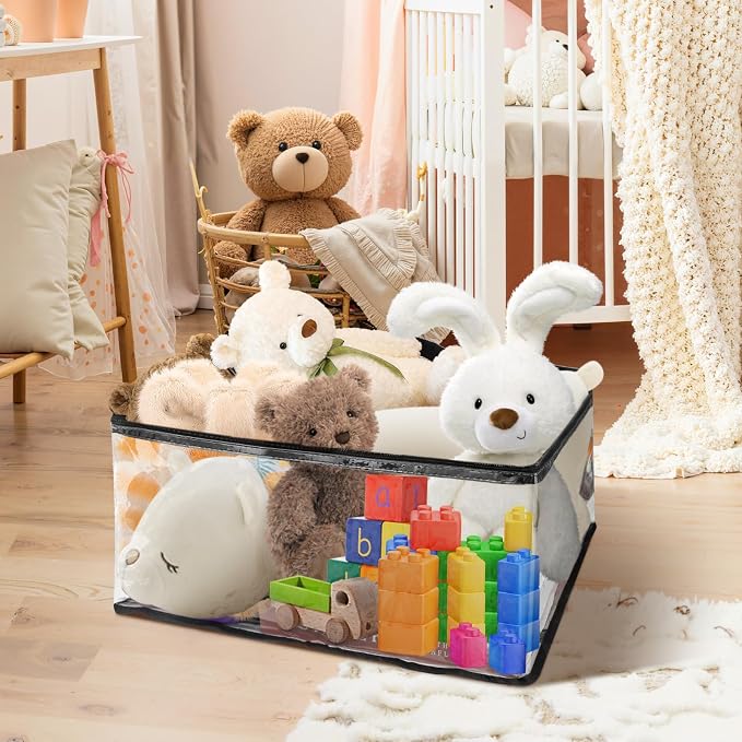 8Pack Clear Blanket Storage Bags, Vinyl Comforter Clothes Storage Closet - Image 2