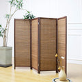 4 Panel Short Room Divider Screen, Small Bamboo Panel Divider by Furnnylane