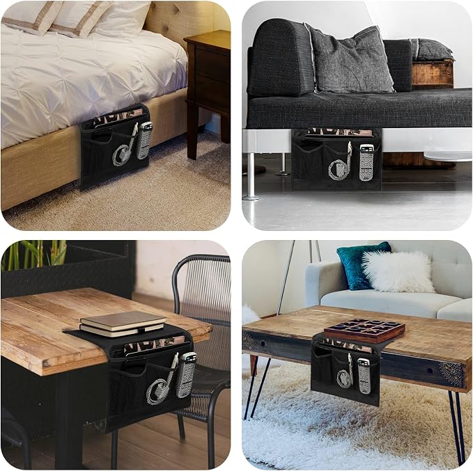 Surblue Bedside Caddy 4 Pockets Bedside Storage Organizer - Image 7