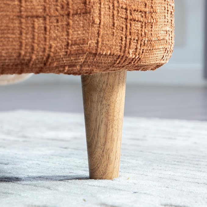 KEIKI Oversize 77.17" L Chenille End of Bed Bench Ottoman - Image 8