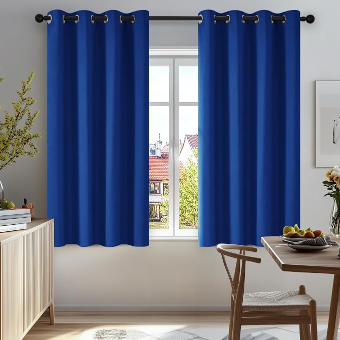 Deconovo Blackout Curtains for Bedroom and Living Room 45 Inches Long | Black by Unknown