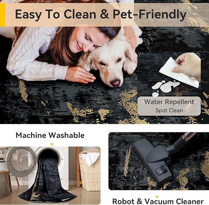 RELEANY Washable Round 4ft Area Rug - Image 4