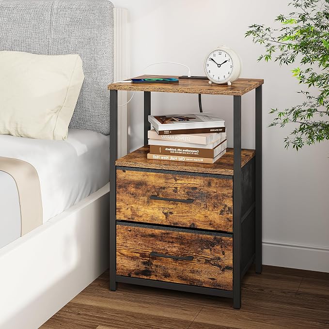 TUTOTAK Nightstands Set of 2, End Table - Image 2