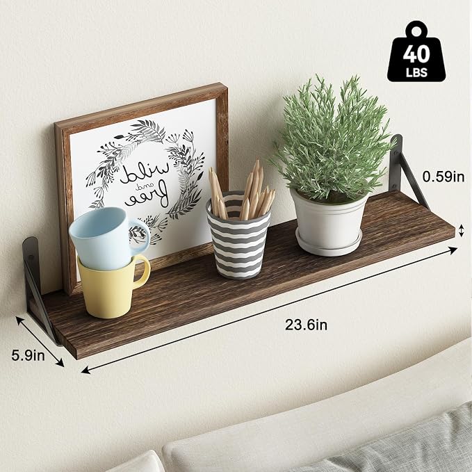 YGEOMER 23.6in Floating Shelves - Image 3