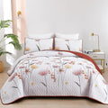 Dinjoy King Size Quilt Set, Floral Bedspread Coverlet Set by DINJOY