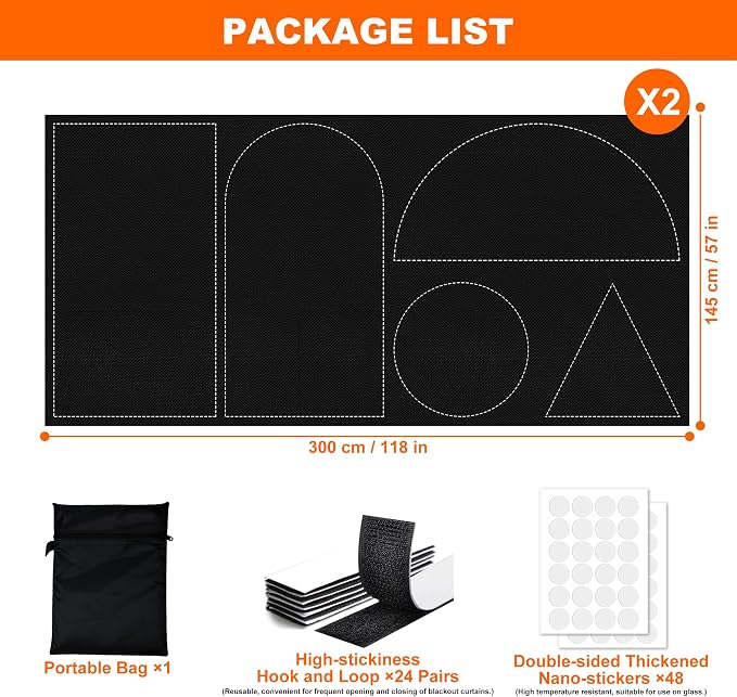 2 Pack 118"x57" Portable Blackout Curtains - Image 6