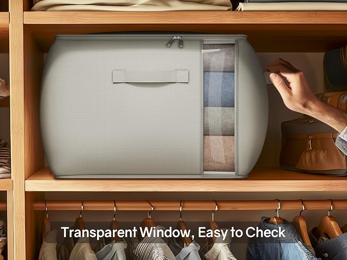 3 Pack Canvas Comforter Storage Bags - Image 3