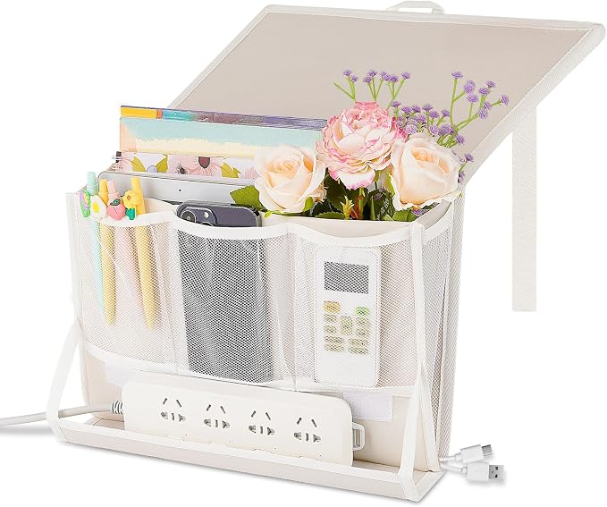 Bedside Caddy Organizer for Dorm Bed Rails by Retyion