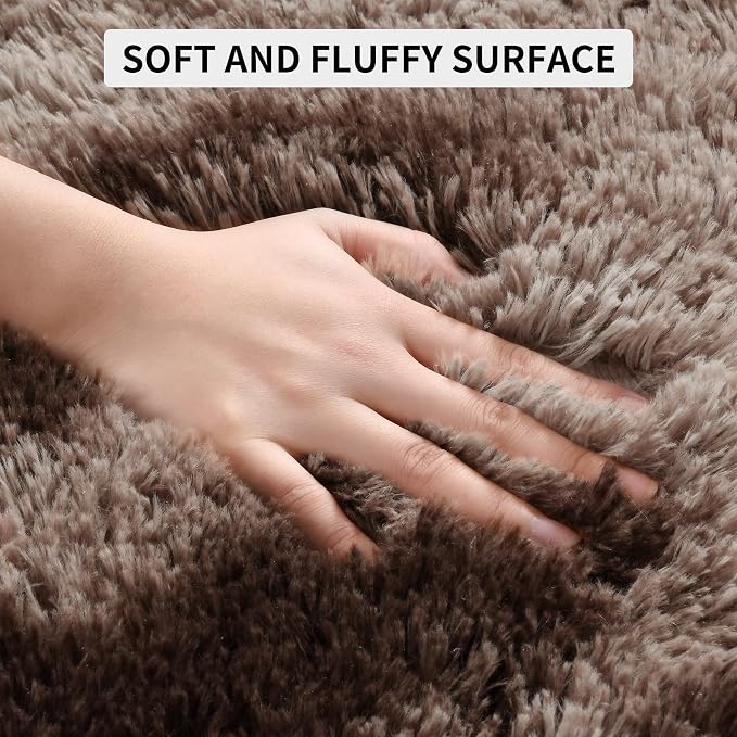 Soft Fluffy Rugs for Living Room, 5x8 Shaggy Area Rug for Bedroom, Modern Shag - Image 7