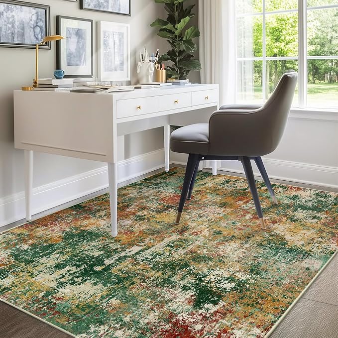 RELEANY Washable 9'x12' Abstract Area Rug - Image 3