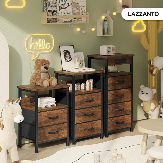 Lazzanto Night Stand with Charger Station - Image 8