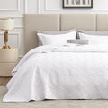 Love's cabin Quilts for Full Bed White Bedspreads Bedding Set by Lovescabin