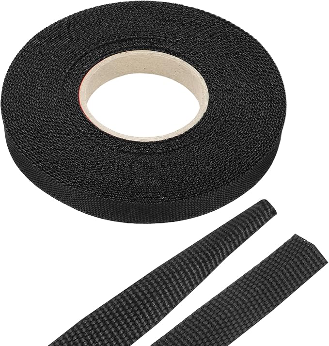MECCANIXITY Braided Cable Sleeves Heat Shrinkable Fabric Sleeving, 3/8" 40ft Black 2:1 Ratio Heat Shrinkable Cord Protector for Harness Cable, Network Cable Protection, Cable Management