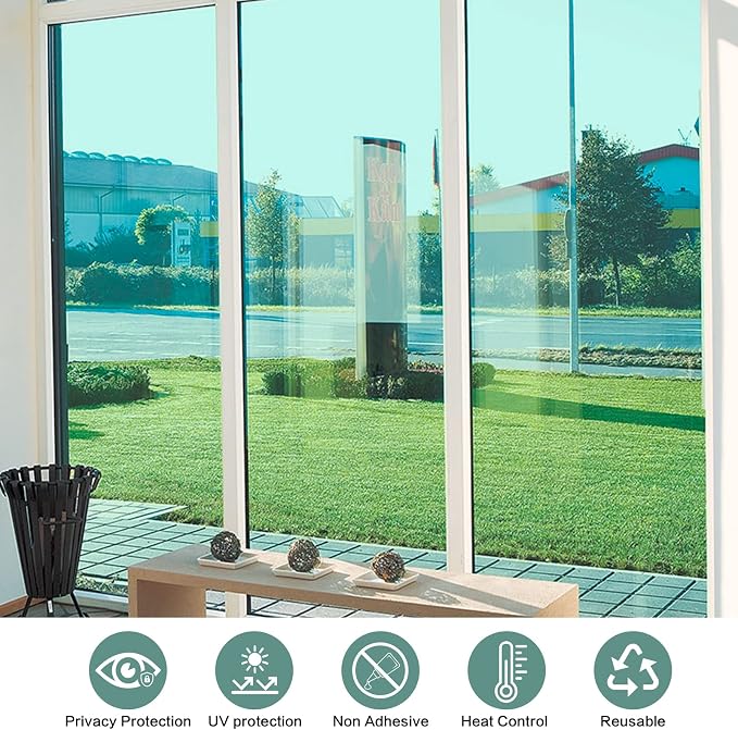 One Way Privacy Window Film Heat Control Mirror Tint 29.5inx13.1ft | Daytime - Image 6