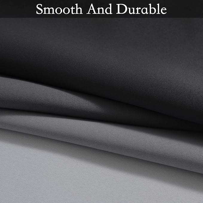 SimpleHome Black to Grey White Ombre Room Darkening Curtains 63 Inch | Curtains - Image 6