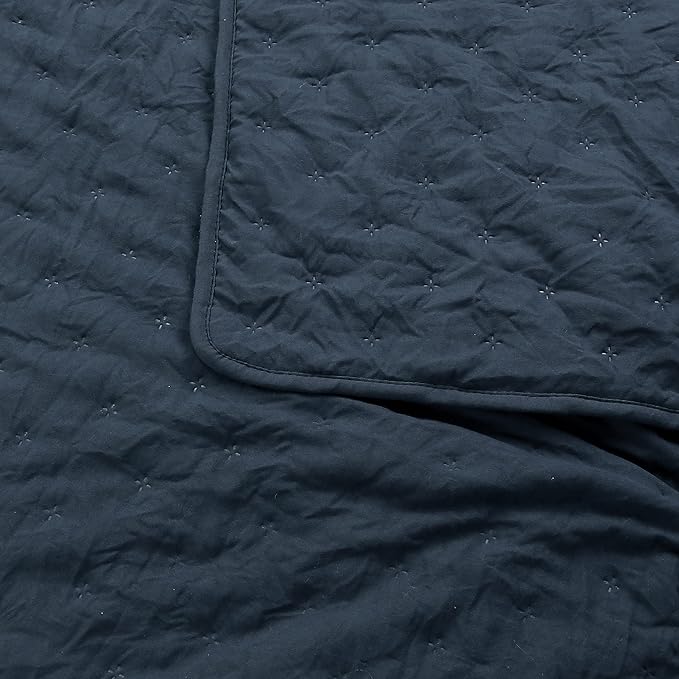 ROARINGWILD Navy Blue Twin Size Quilt Bedding Set - Image 6