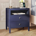 Huuger Nightstand with Charging Station, Bedside Table with Storage, Modern by Huuger