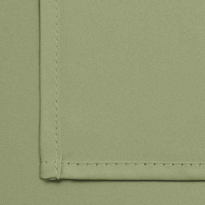 Yakamok Blackout Curtains 38x90 inch Sage Green Thermal Drapes-Bedroom | 2 - Image 6