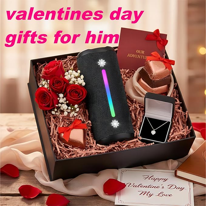 Bluetooth Speakers Wireless Loud Stereo Sound IPX7 Waterproof Outdoor Portable 25W Super Bass Speaker for Home Party Beach with 24H Playtime Colorful Lights BT5.3 TWS Pairing Birthday Gift Black