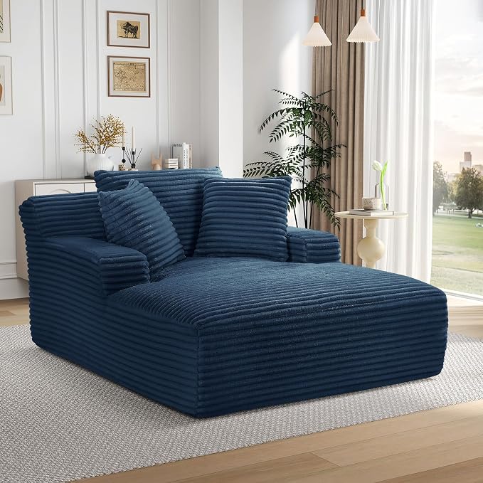 Oversized Chaise Lounge Chair Indoor, Comfy Fluffy Cloud Couch, Modern Deep - Image 9