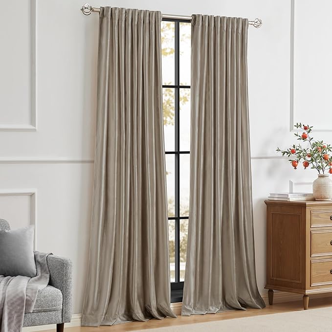 PRIMROSE Taupe Curtains 108 inch - Image 7