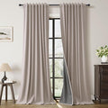 Apricot Linen 100% Blackout Curtains by Guken