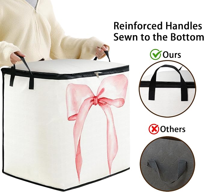 2pcs blanket storage bag for under bed, closet organizers 95L | clothing - Image 4