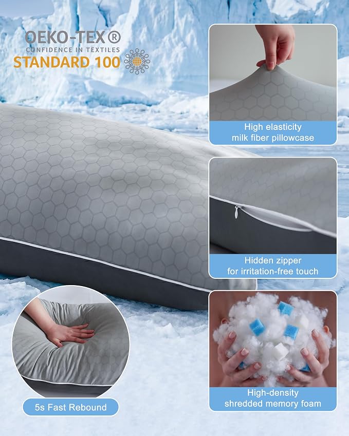 YZ HOME Cooling Body Pillow for Adults, Cold Touch Fabric | Body Pillow for - Image 4