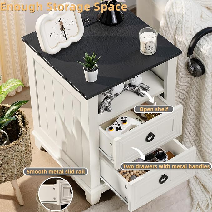 Joaxswe 18" Farmhouse Nightstand - Image 4