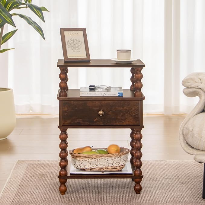 AWASEN Night Stand, Mid Century Nightstand - Image 2