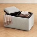 mopio Levi Storage Bench with Reversible Tray, Modern Storage Coffee Table by MopioInc