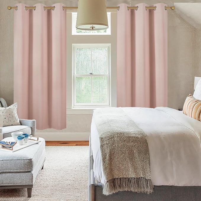 Diraysid Blush Grommet Blackout Curtains - Image 8