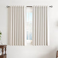 Cream Natural 100% Blackout Linen Drapes Curtains 54 Inch Length 2 Panels Set by Guken
