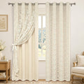 Yinhua Beige Blackout Curtains Double Layer Curtains by yinhua