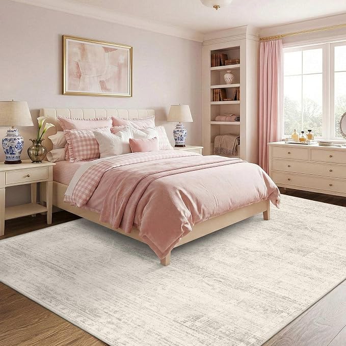Latte&Fog 9x12 Area Rugs for Living Room Washable Ivory Area Rugs Large | for - Image 4